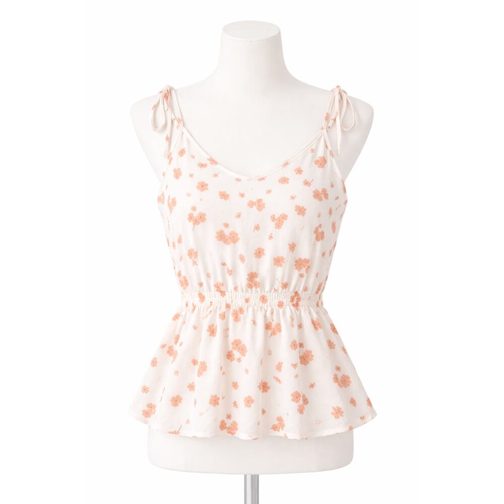 NWT Lightweight Floral Top Size M Adjustable Straps Cottagecore Prarie Soft Girl